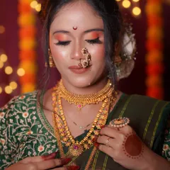 The complete look, showcasing the intricate details of the makeup and jewelry. My goal is always to ensure the bride feels confident and beautiful from every angle.