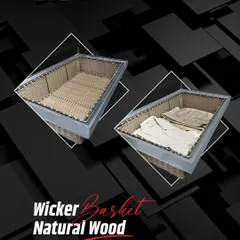 My Wicker Baskets in a Natural Wood finish offer a blend of natural elegance and durable design. They are ideal for storing linens or clothing while adding a touch of warmth to your wardrobe.