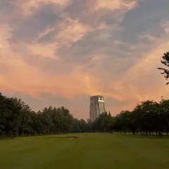 A beautiful sunset over the fairway at Karnataka Golf Association. The game doesn't stop when the sun goes down; these are often the most peaceful moments on the course.