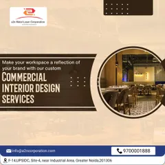 A custom commercial interior for a restaurant or cafe, demonstrating how we make a workspace a reflection of the brand. The design features warm lighting, comfortable seating, and a sophisticated ambiance.
