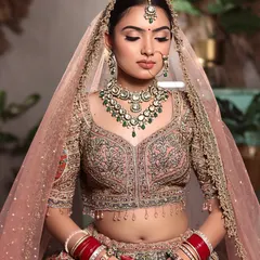 A picture of pure grace. This pastel bridal look features soft, blended eyeshadow and a flawless base, perfect for the bride who wants elegance and sophistication.