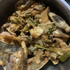 This is my take on the traditional Pongsen style freshwater fish. Since I don't have a fireplace here, I steam it with herbs and spices until it's perfectly cooked and full of flavor.