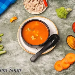 Our Tom Yum Soup is a Thai classic, offering a perfect balance of hot and sour flavors. It's a light yet flavorful soup infused with herbs like lemongrass and galangal.