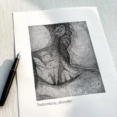 A closer look at the dot work in this stippling art piece. It's a messy, chaotic world, but there is always beauty and wonder to be found if you look closely.