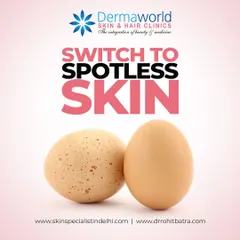It's time to make the switch to spotless skin. This simple visual represents the transformation from textured, pigmented skin to a smooth, clear complexion that I help my patients achieve.