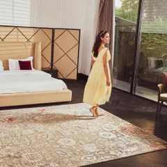 Another look from a commercial shoot for a luxury home brand. I styled the model in a flowing yellow summer dress to create a sense of ease and comfort within the beautifully designed bedroom, making the entire lifestyle feel aspirational.