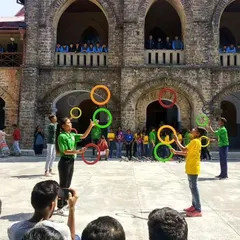 More circus fun! Kids practicing with juggling rings at a workshop. We believe in creating a platform for facilitators to share their unique skills and for children to discover new passions.