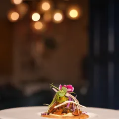 This is my Uttapam Taco, a playful fusion where South Indian tradition meets a global favorite. It’s a perfect example of how I reimagine desi flavours, served here against the warm, elegant backdrop of our dining room.