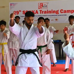 Discipline is the foundation of everything we do. In this Shito Ryu Karate session, I am guiding our students, from young beginners to advanced black belts, through fundamental forms. Notice the focus and unity in their posture.