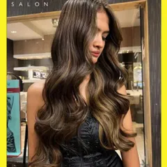 Fabulous hair for the festive season. This look features deep, luscious brown waves with subtle highlights that catch the light beautifully, creating a truly glamorous effect.