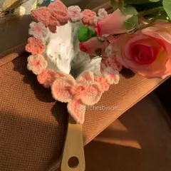 Here is the finished crochet flower mirror catching the sunlight. It’s a perfect example of how I upcycle simple items into something beautiful and personalized.