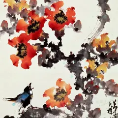 An example of Chinese watercolor painting, a style we explore in specialized workshops focusing on expressive brushstrokes.