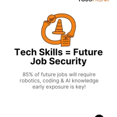 Tech skills equal future job security. With most future jobs requiring robotics, coding, and AI knowledge, we believe early exposure is the key to preparing your child for a successful career.