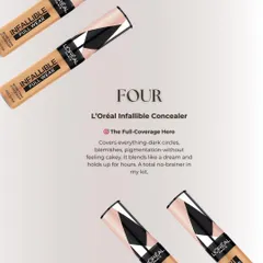 The L'Oréal Infallible Concealer is a full-coverage hero in my kit. It covers everything from dark circles to blemishes without feeling cakey and holds up for hours, which is essential for long wedding events.