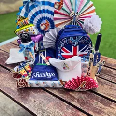 For a little champion's birthday, I created this cricket-themed world of joy. Every detail, from the personalized bat and cap to the sporty color palette, was curated to bring his childhood dream to life. I believe kids' gifts should be as imaginative as they are.