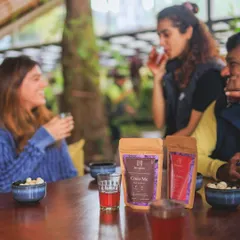 Sharing a moment over evening tea. These pauses in our day are where friendships are built and stories are exchanged.