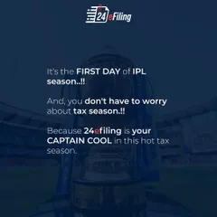 The IPL season is here, and so is the tax season. Don't worry about the second one. I can be your Captain Cool and handle the pressure of tax filing while you enjoy the matches.