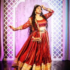 A still from my 'Ghar Jayegi' shoot. This look captures the essence of the semi-classical style, blending traditional aesthetics with personal expression.