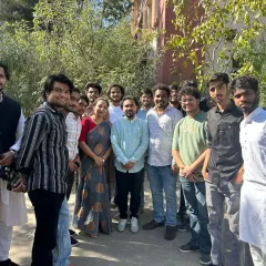 A group photograph with enthusiastic students and music lovers after a workshop. It is always a joy to connect with people who share a passion for Indian classical music.