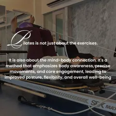 Pilates is not just about the exercises. It's a method that emphasizes the mind-body connection, precise movements, and core engagement, leading to improved posture, flexibility, and overall well-being.