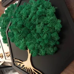 A behind-the-scenes look at several moss art panels being prepared in our workshop. You can see both the black and white frame options.