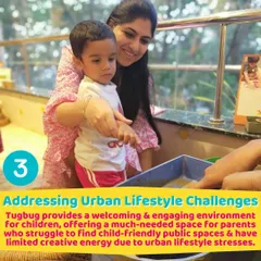 I understand the challenges of urban lifestyles. Tugbug provides a welcoming and engaging environment for children, offering a creative outlet that can be hard to find elsewhere.