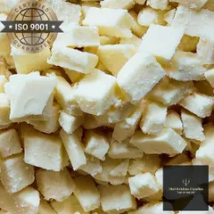 This is a close-up of my ISO 9001 certified soy wax, showing its quality and consistency. Using a good quality wax is the first step to making a beautiful, long-lasting candle.