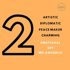 People born on the 2nd, 11th, 20th, or 29th have Birth Number 2. They are artistic, diplomatic, and charming peacemakers, though they can sometimes be shy or melancholic.