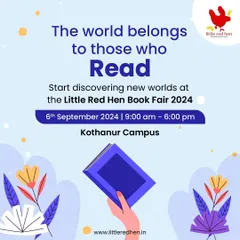 An announcement graphic for the Little Red Hen Book Fair 2024. This event is a highlight of our Literacy Week, giving families a chance to explore new books and share the joy of reading.