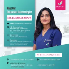 I am proud to have Dr. Jaishree Noor as a consultant dermatologist at our clinic. Her extensive 16 plus years of experience and compassionate approach make her an expert in a wide range of skin and hair treatments.
