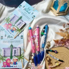 Kyun na iss baar kuch alag Eidi de bachon ko? We designed these special Eid cards with a handy cash slot and a personalized gift like a name pen or keychain to make the festival extra memorable.