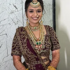 A close-up of my best friend, the bride. Her makeup is flawless and radiant, designed to last through a long day of celebrations while looking effortlessly beautiful.