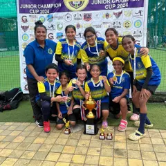 Our Bravo U12 Girls celebrating their first tournament win together. This trophy represents their journey of growth, friendship, and teamwork.