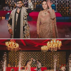 Rumi wrote about love, and this couple lived it at their Sufi night. The decor was elegant and soulful, with candle-lit stages, pyrotechnics, and a balloon-filled entry creating a magical vibe.