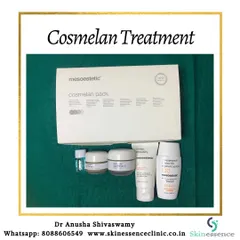 This is the Cosmelan pack, a world-leading professional depigmentation treatment I offer for severe and stubborn pigmentation like melasma. It's a comprehensive method that includes an in-clinic mask and a home-care regimen for lasting results.