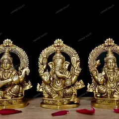 The divine trinity of Saraswati, Ganesha, and Lakshmi, who bestow knowledge, success, and wealth. I can guide you on how to worship them together for holistic well-being.