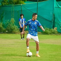 Skill and composure on the ball. It's great to see professionals showcasing their football talent outside the office.