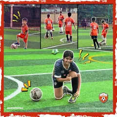 Every player is a superhero on our pitch. This fun graphic collage shows our young athletes in action, highlighting their energy and passion for the game.