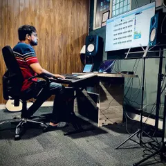 An instructor works on a track in our HSR Layout studio. Our teachers are active producers, bringing real industry experience to every lesson, from music theory to final mastering.