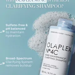 Olaplex No. 4C is my top recommendation for a clarifying shampoo because it deeply cleanses without stripping moisture. It's sulfate-free and pH-balanced, making it effective yet gentle enough for all hair types, including color-treated hair.