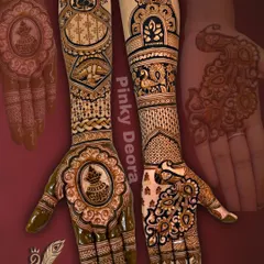 Learning mehndi is more than just technique, it's an emotion. This image shows the kind of intricate and beautiful work my diploma class students learn to create, blending traditional motifs with clean, professional execution.