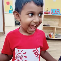 The pure, unfiltered joy of a child. This little Aster's excited expression perfectly captures the fun and happiness we strive to create in our classroom every single day.