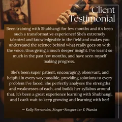 Every student is different, so I build a custom syllabus around their strengths, weaknesses, and musical interests. This testimonial highlights my patient, observant, and encouraging approach to teaching.