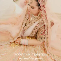 Rooted in tradition, refined by grace. This bride is a vision in her pastel lehenga for her Anand Karaj ceremony, a look we styled to feel serene, modern, and deeply personal.