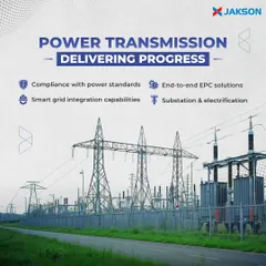 We build the critical infrastructure that forms the backbone of India’s power grid. This image showcases a high-capacity substation and transmission line project, representing our end-to-end EPC solutions that ensure reliable power delivery from the generation source to communities and industries.