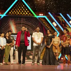 A full-panel shot on the grand stage of the 'Jodi No. 1' semi-finals. The production value of these shows, from lighting to stage design, is something we can bring to your private events.