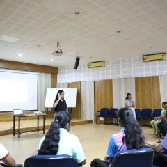 This is where the transition begins. A view of our Female Athlete Leadership Program in session, where young athletes engage in workshops designed to build practical skills for life beyond the game, from financial planning to career development.