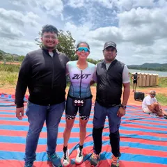 Posing with my support crew from Wheelsports India at the BMF 47.5. I cross the finish line alone, but it's an army that gets me there.