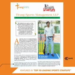 An article highlighting our journey and the vision of our Managing Director, Ayush Garg. Our goal is to build a strong sports culture from the ground up.