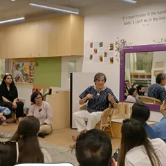 During our Parent Visits, we open our doors for families to experience our philosophy firsthand. Parents sit in on discussions with our founder, engage with educators, and explore the learning spaces, building a bridge between home and school.